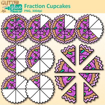 fractions clipart cupcake