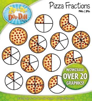 fraction clipart half day