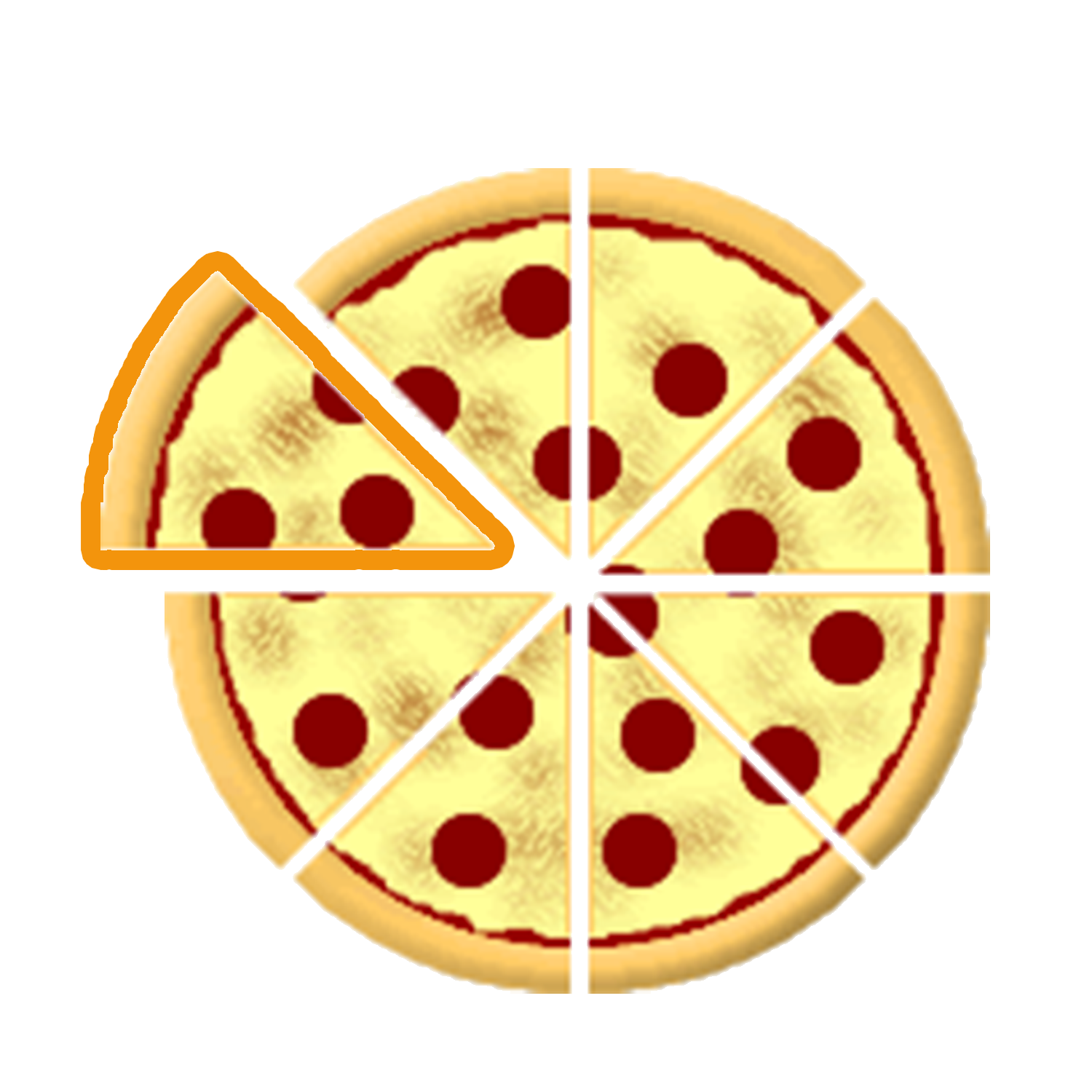 Fun fractions photo credit. Fraction clipart half eaten pizza