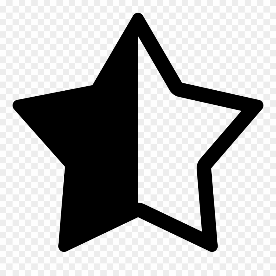 Fraction clipart half. Star svg png icon