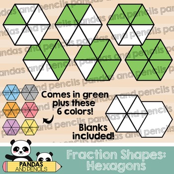 fractions clipart hexagon