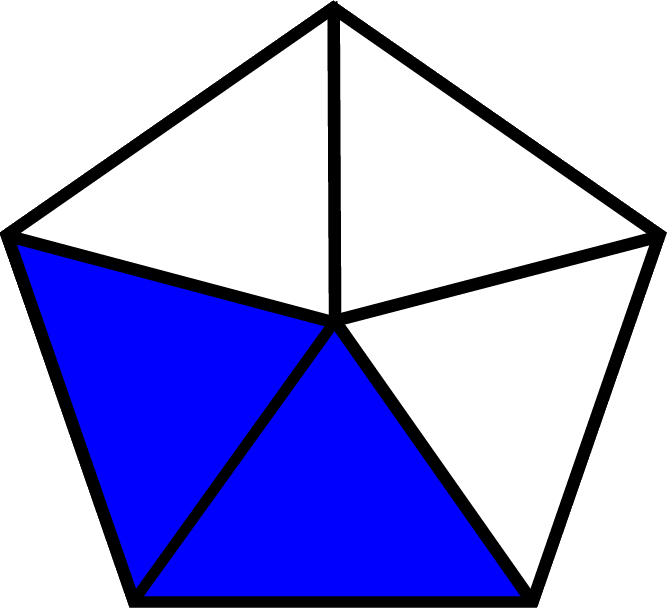 fraction clipart pentagon