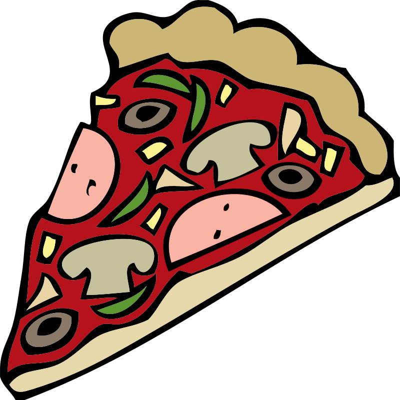Free pictures of a. Fraction clipart pizza