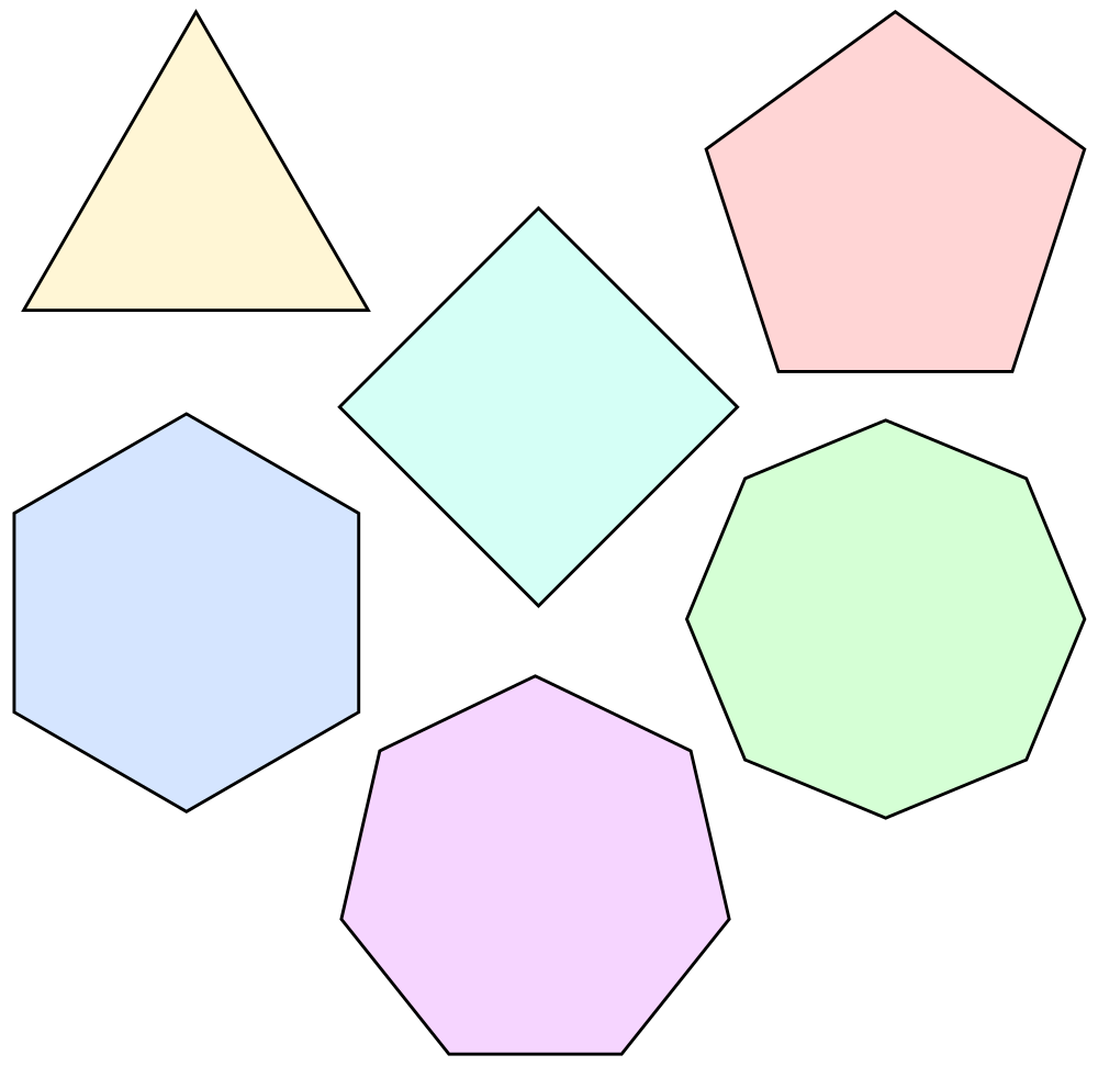 Hexagon clipart polygon. Regular polygons worksheet choice