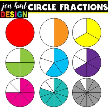 fractions clipart set