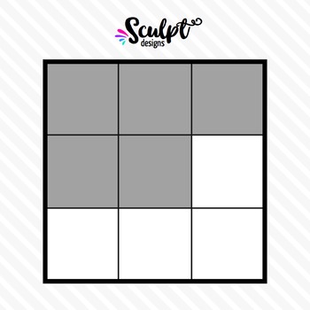 fraction clipart square