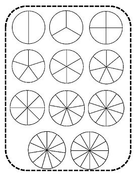 fraction clipart template
