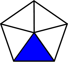 Area and dividing shapes. Fractions clipart shaded part