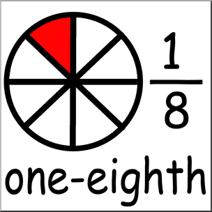 fractions clipart eighth