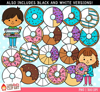 Fractions clipart five child. Donut worksheets teaching resources