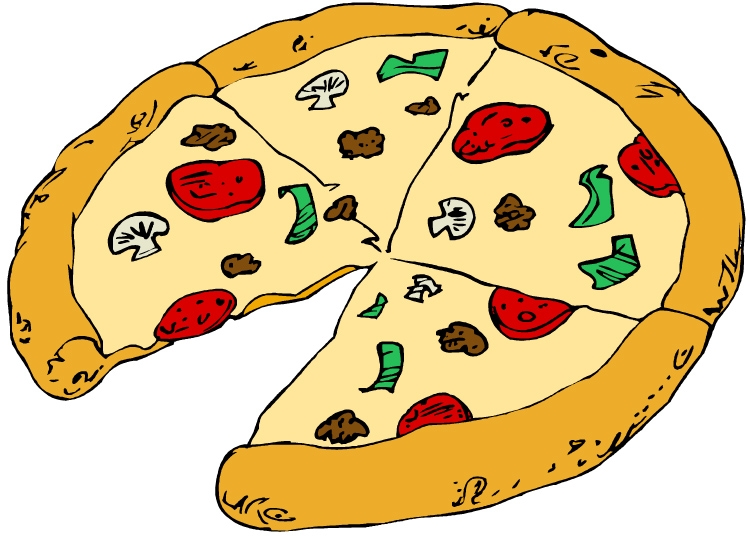 fractions clipart pizza