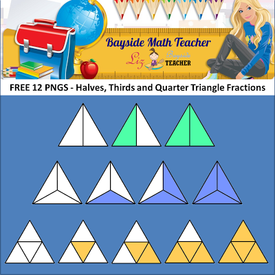 Fractions clipart quarter fraction. Free halves thirds and