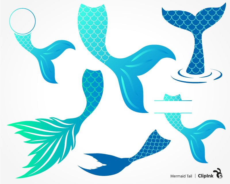 Mermaid clipart frame. Tail svg png eps