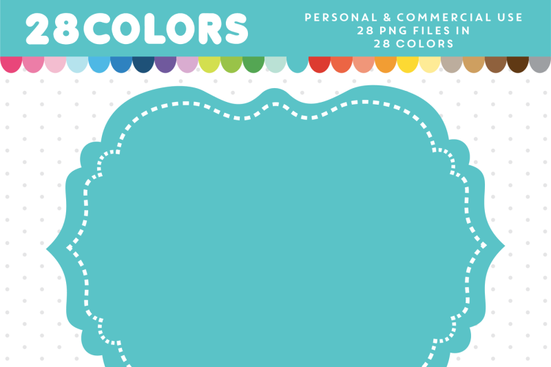 frame clipart teal