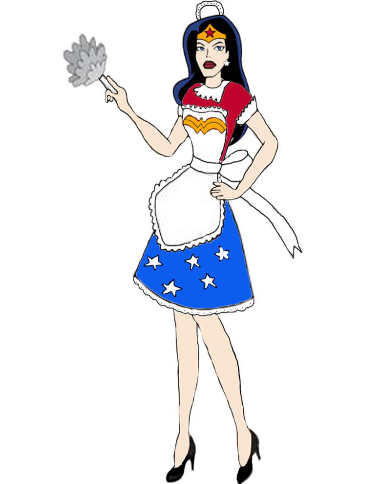 Wonder woman as a. Maid clipart house maid