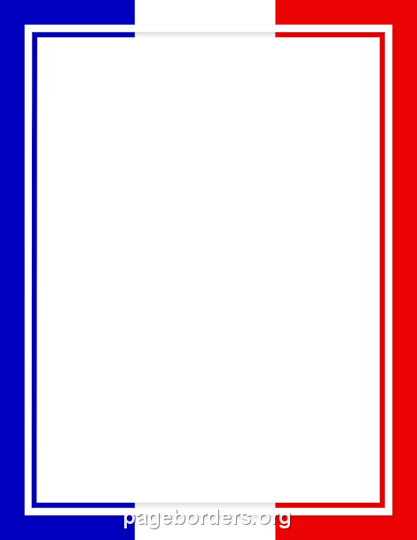 French flag clip art. France clipart border