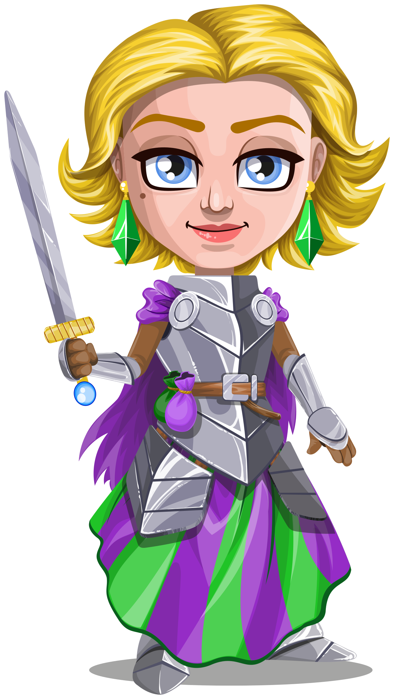 Woman knight warrior in. France clipart elegant person