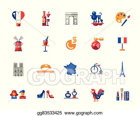 french clipart element
