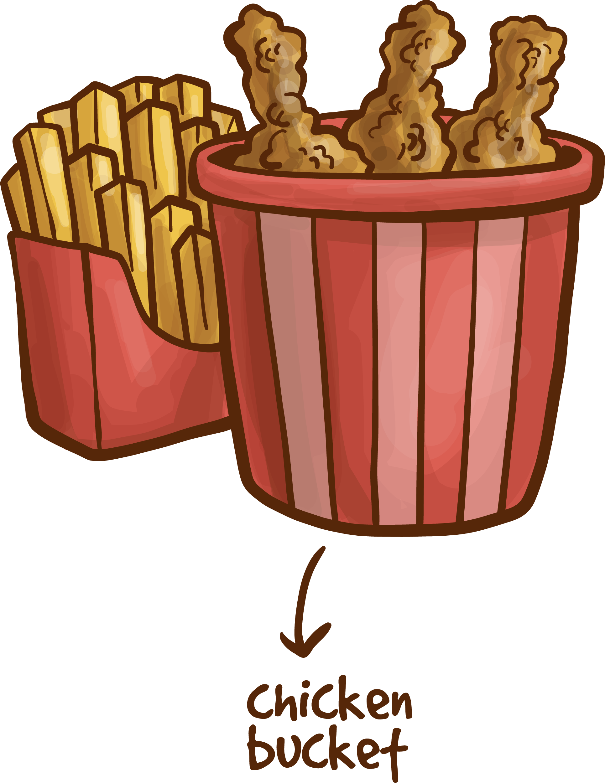 Fries clipart basket fry. Fried chicken fast food