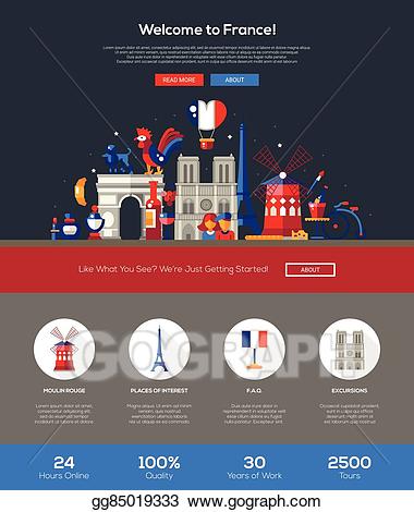 Eps vector traveling to. France clipart header