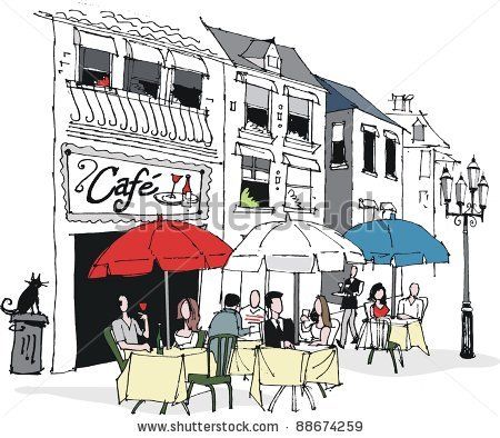 france clipart sidewalk cafe