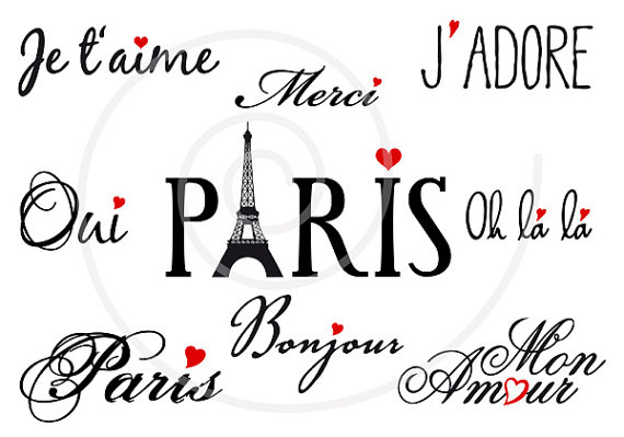 french clipart word