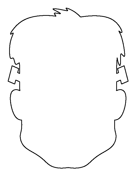 Frankenstein clipart head. Pattern use the printable