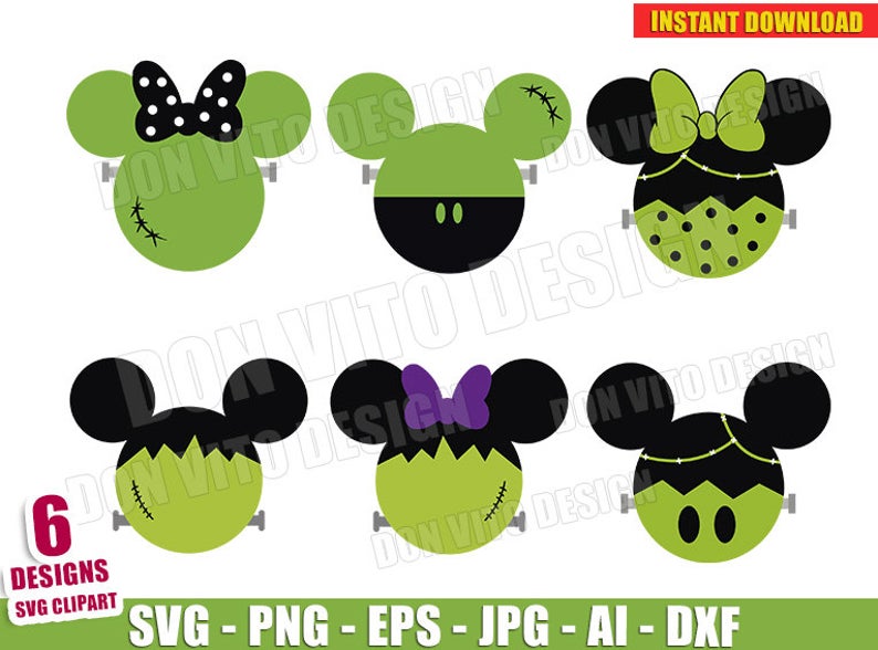Disney svg dxf png. Frankenstein clipart mickey mouse halloween