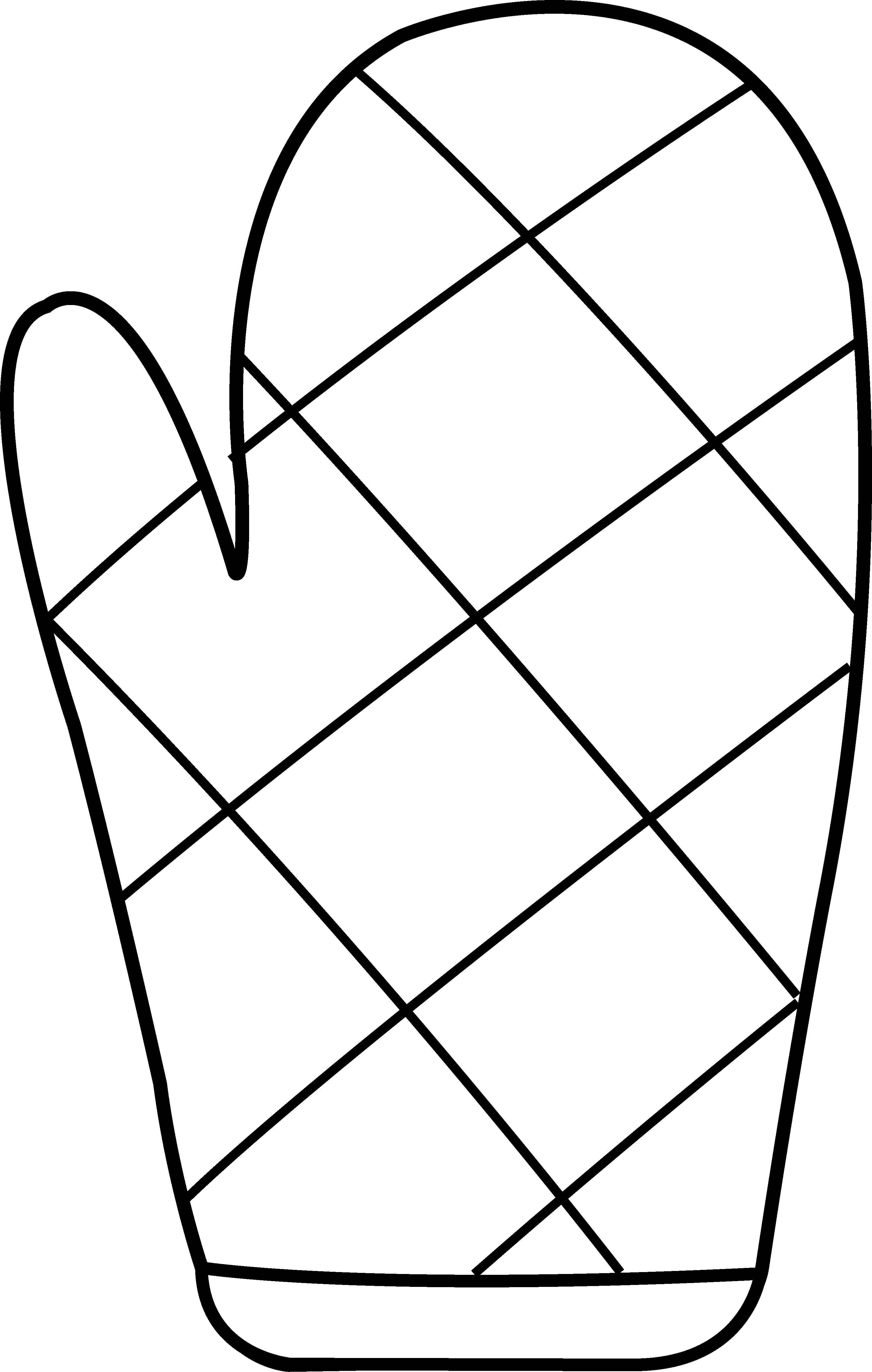 Baking black and white. Glove clipart mittons