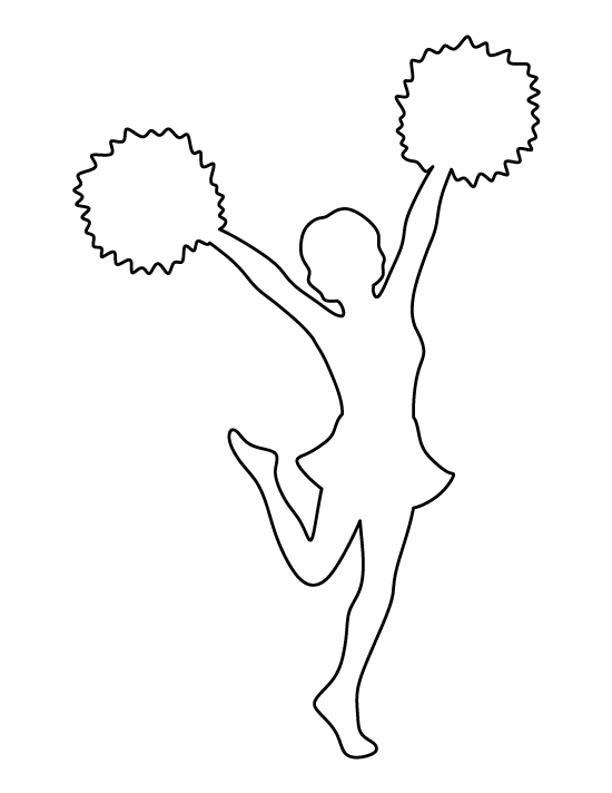 Words clipart cheerleader. Pattern use the printable