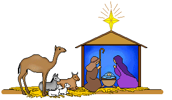 nativity clipart manger