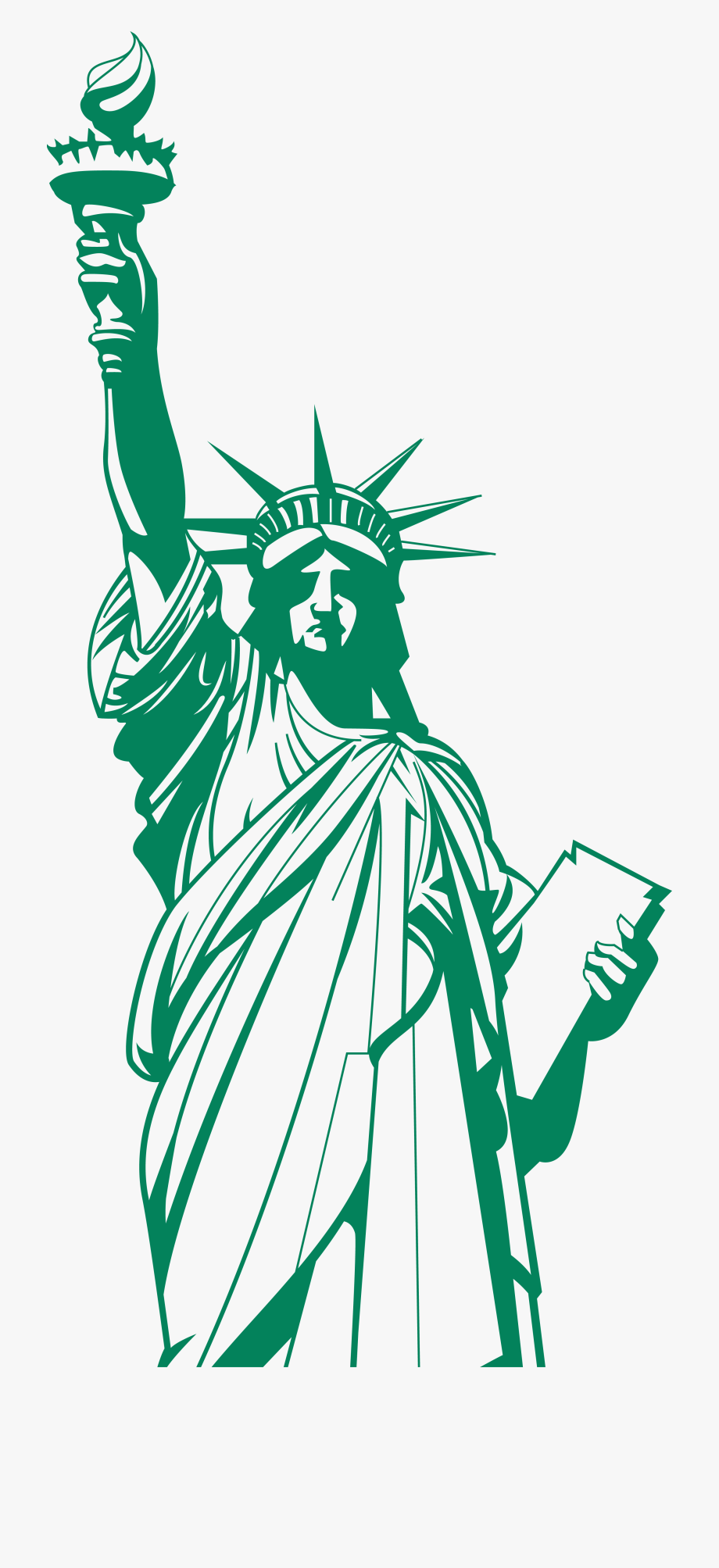 Freedom clipart libertad. Drawn statue of liberty