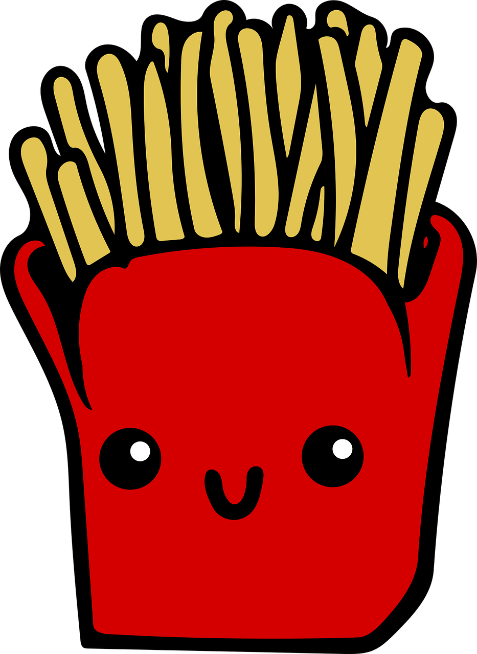 chips french fries. Moving clipart food