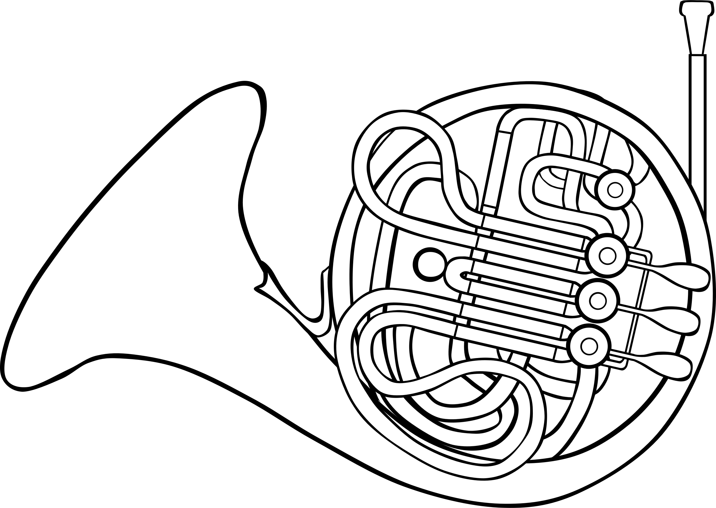 Horn clipart drawing. 
