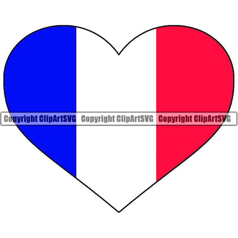 France shaped flag europe. French clipart heart