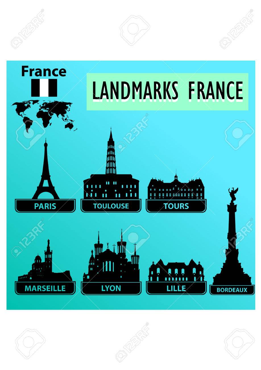 french clipart landmarks