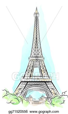 french clipart sketch eiffel tower