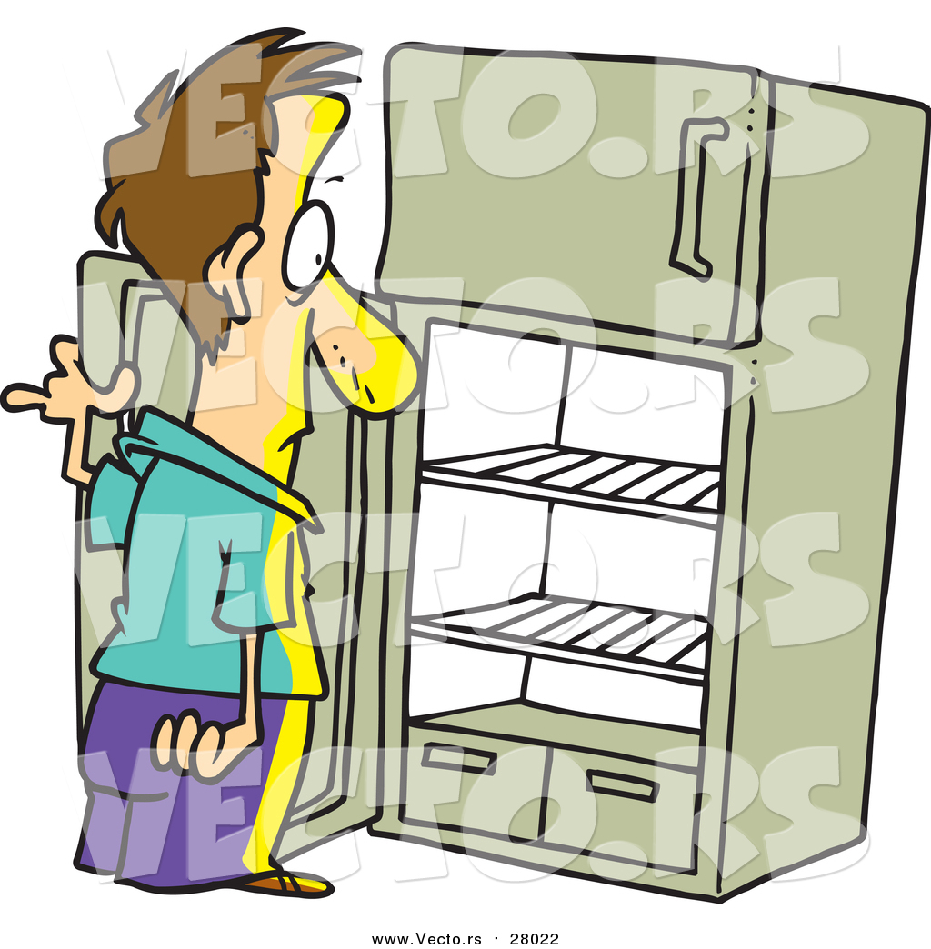 refrigerator clipart man
