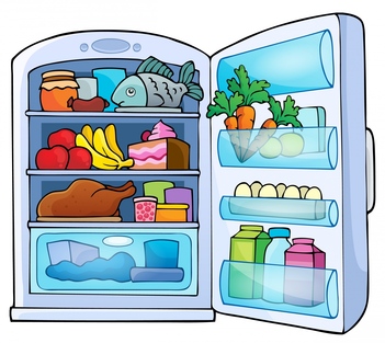 refrigerator clipart refrigerator food