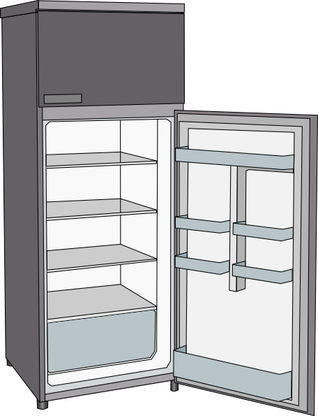 refrigerator clipart empty cupboard