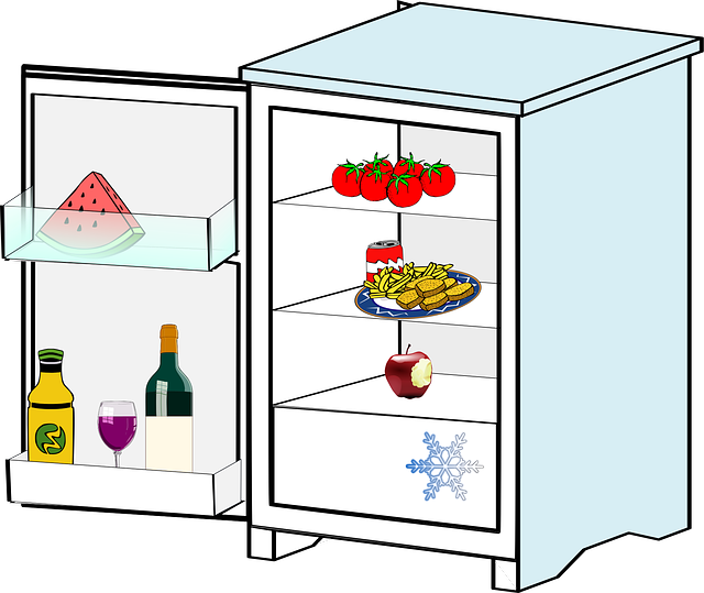 Eye on home food. Fridge clipart empty cupboard