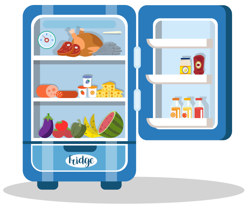 fridge clipart food inside