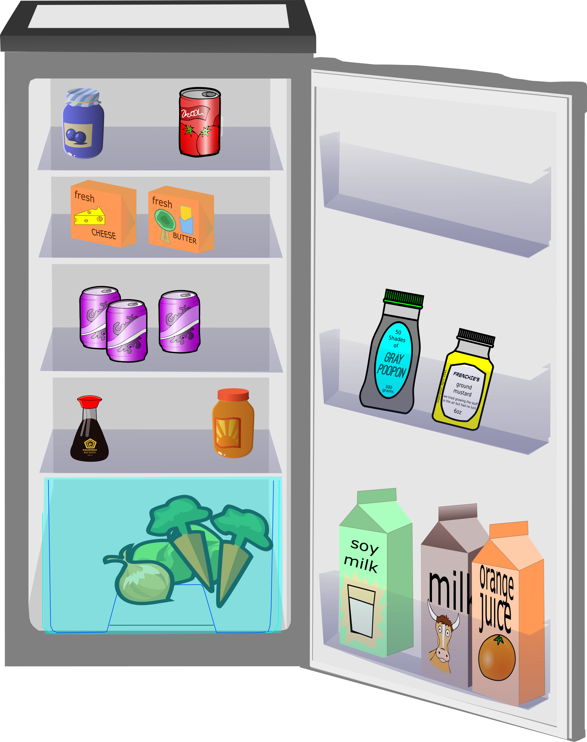 How to open .png files. Clipart fridge big image