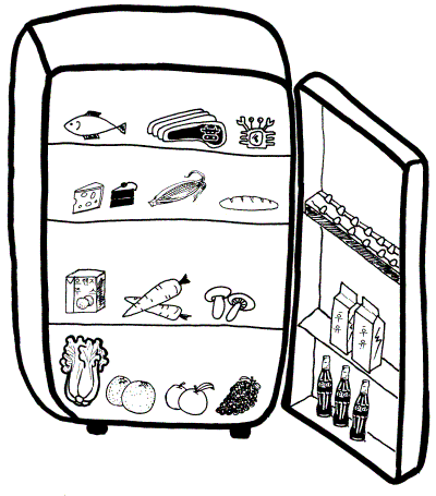 fridge clipart outline
