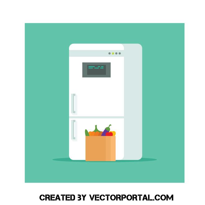 Fridge vector clip art. Refrigerator clipart smart refrigerator