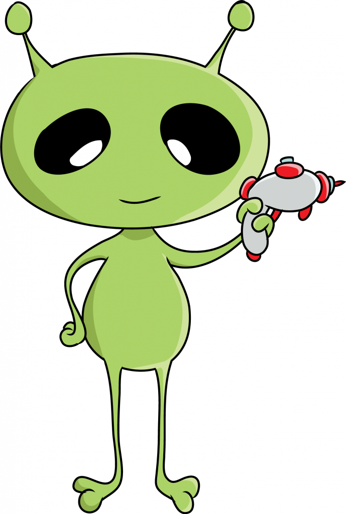friendly clipart alien