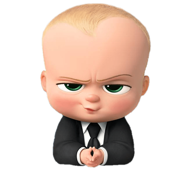 Friendly clipart boss. Baby angry look transparent