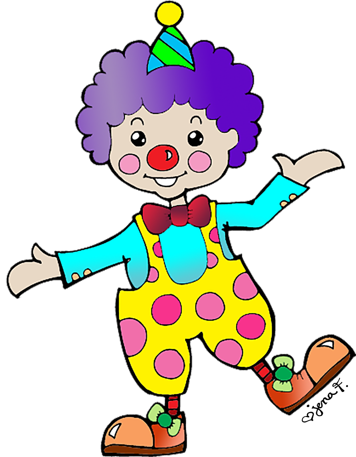 friendly clipart clown