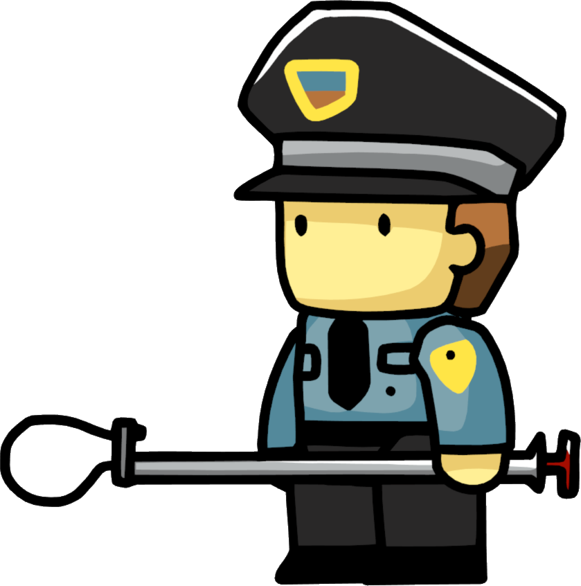 Friendly clipart police officer. Dog catcher scribblenauts wiki