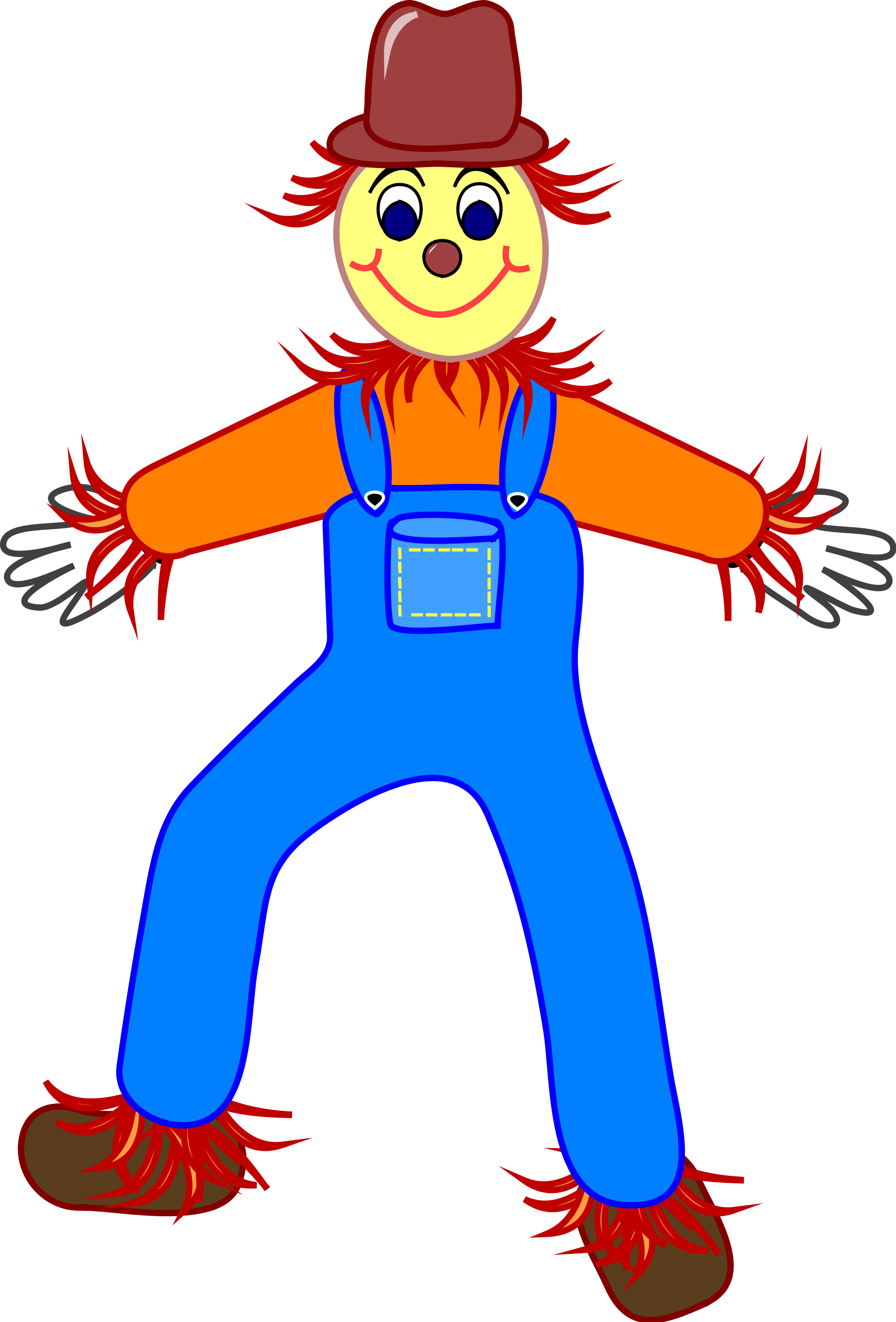 friendly clipart scarecrow